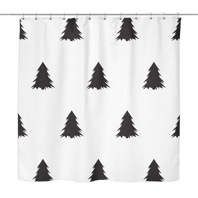 pine tree shower curtain