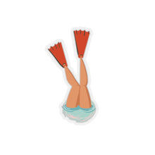 fins up scuba sticker (multiple sizes)