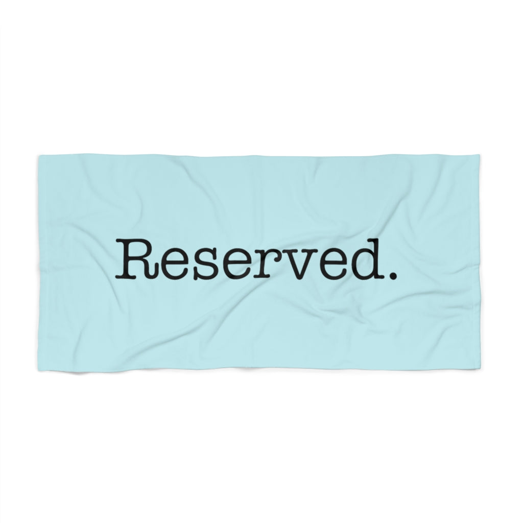 reserved beach towel - blue