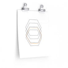 minimalist hexagon art print