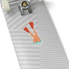 fins up scuba sticker (multiple sizes)