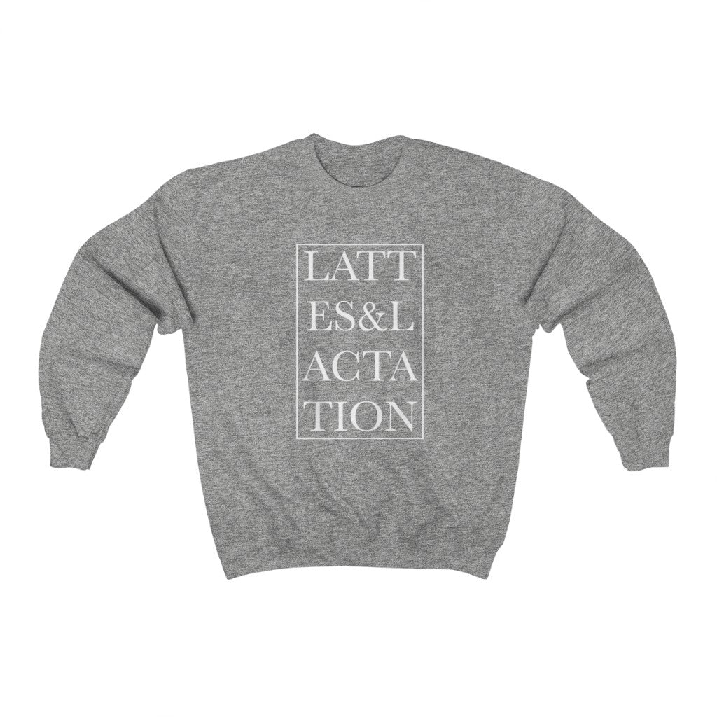 lattes and lactation ™ unisex crewneck sweatshirt