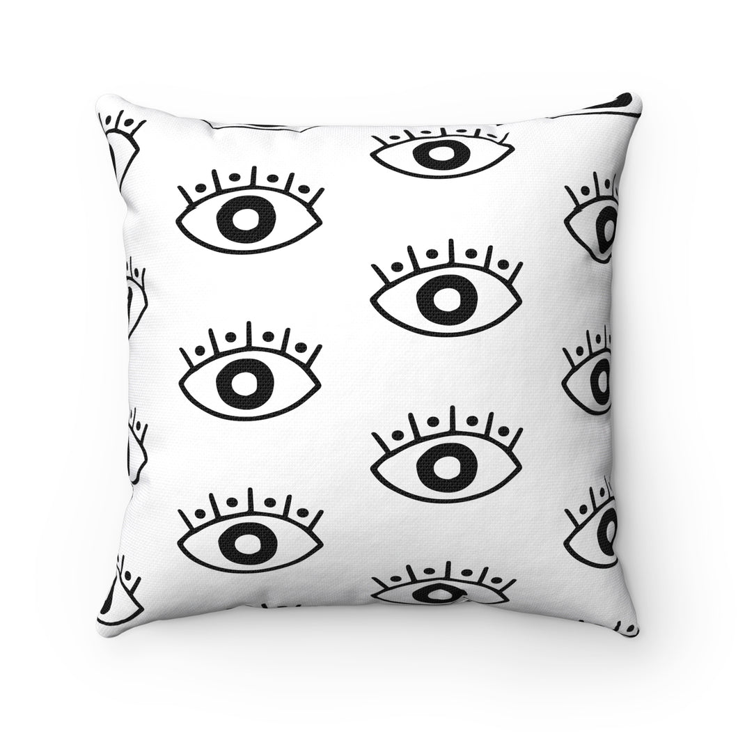 evil eye throw pillow