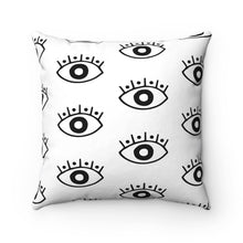 evil eye throw pillow