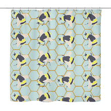 bumble bee shower curtain