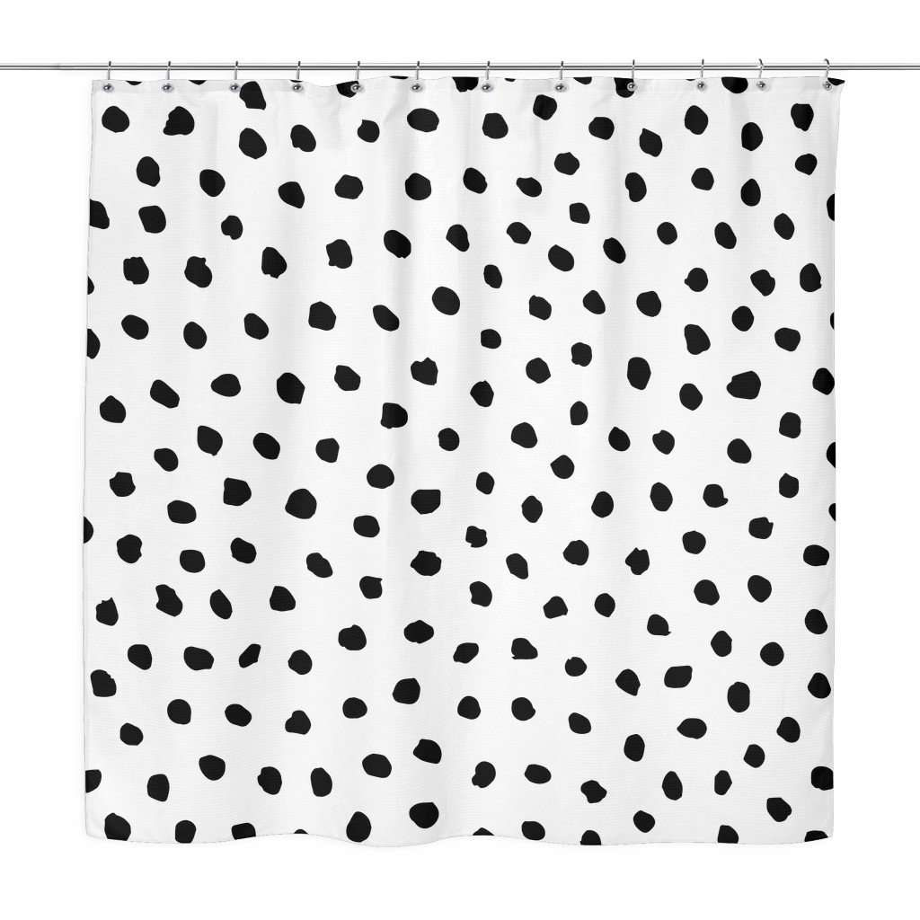 polka dots shower curtain