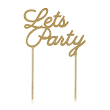 let's party acrylic cake topper
