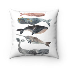 stacked whale throw pillow