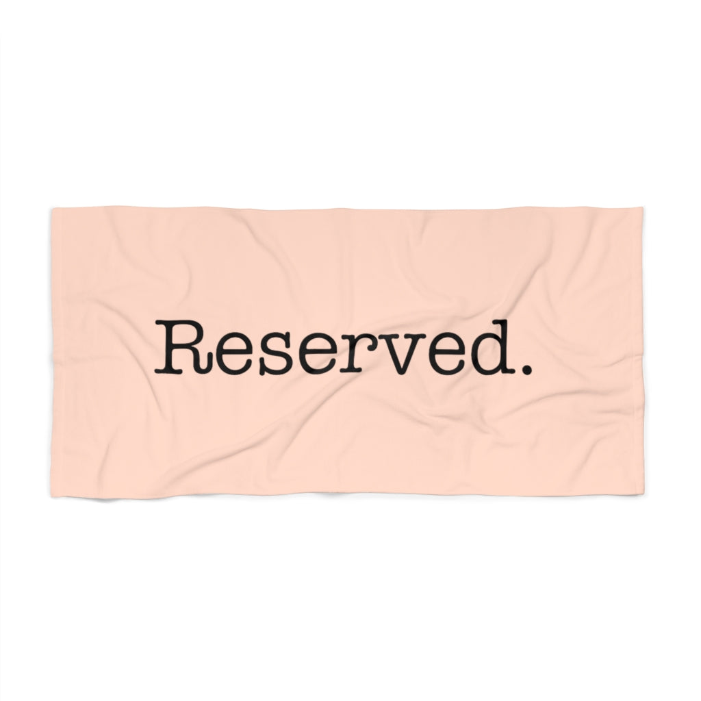 reserved beach towel - peach
