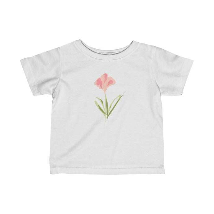 pink flower infant t-shirt