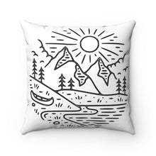 happy camper throw pillow