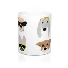 hipster dog mug