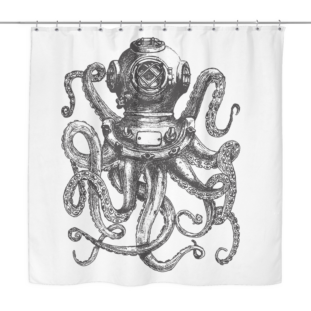 octopus shower curtain