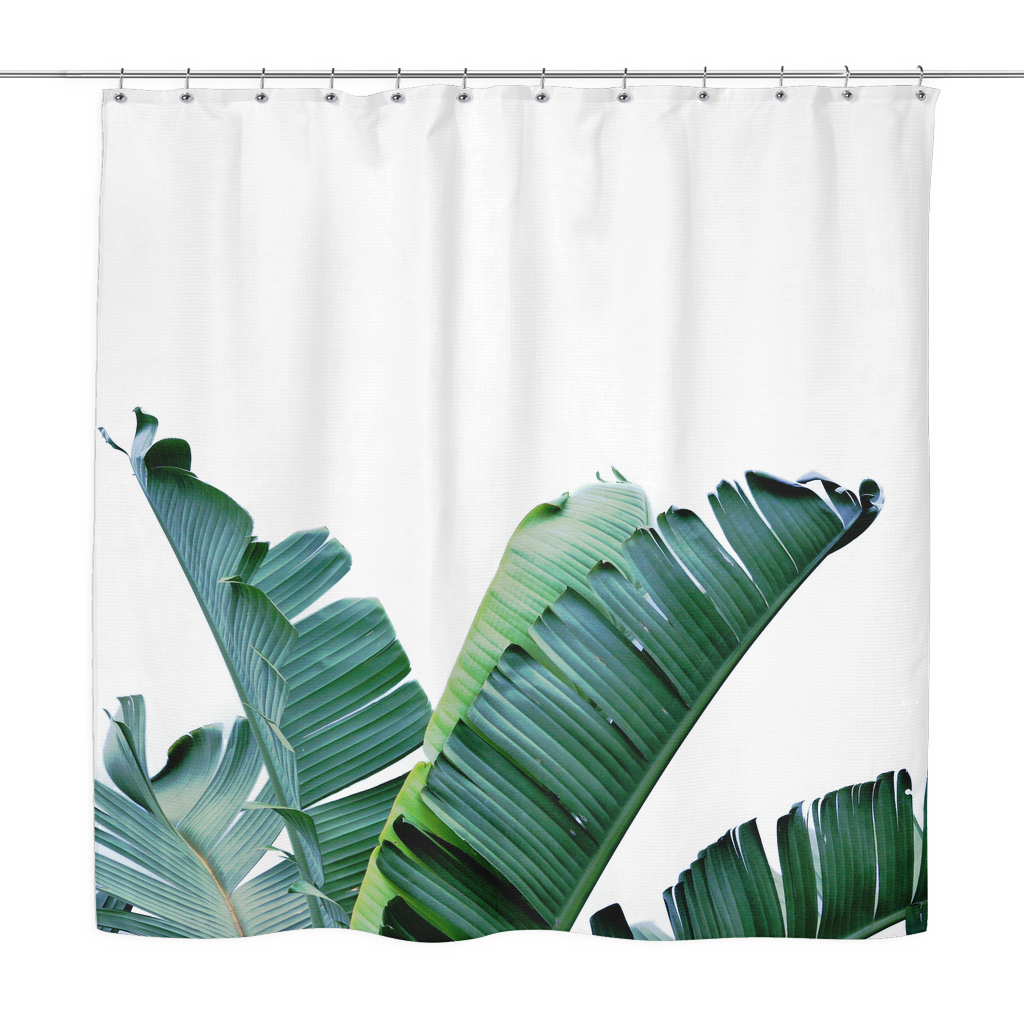 banana leaf shower curtain