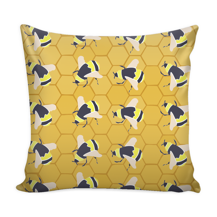 bumble bee pillow cover 16 X 16