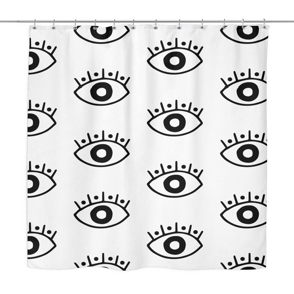 evil eye shower curtain